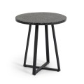 Tella round table in black terrazzo Ø 70 cm