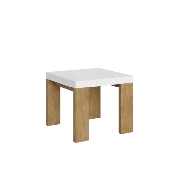 Roxell Table - Extendable table 90x90/246 cm Roxell White Ash