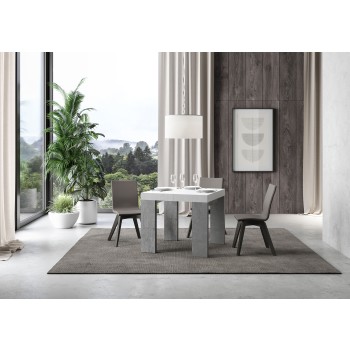 Roxell Table - Extendable table 90x90/246 cm Roxell White Ash