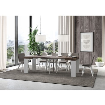 Roxell Table - Extendable table 90x90/246 cm Roxell White Ash