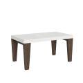 Extendable table 90x160/264 cm Spimbo Mix White Ash top - Walnut legs