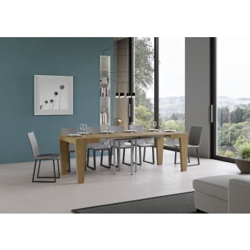 Spimbo Table - Extendable table 90x90/246 cm Spimbo White Ash