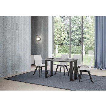 Tecno Double Table - Opening table 120/200x45/90 cm Tecno Double Oak Nature Anthracite frame