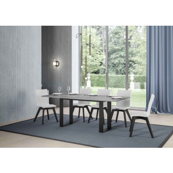 Tecno Double Table - Opening table 120/200x45/90 cm Tecno Double Oak Nature Anthracite frame