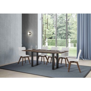 Tecno Double Table - Opening table 120/200x45/90 cm Tecno Double Oak Nature Anthracite frame