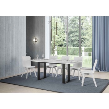 Tecno Double Table - Opening table 120/200x45/90 cm Tecno Double Oak Nature Anthracite frame