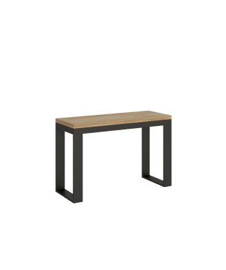 Tecno Double Table - Opening table 120/200x45/90 cm Tecno Double Oak Nature Anthracite frame