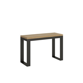 Tecno Double Table - Opening table 120/200x45/90 cm Tecno Double Oak Nature Anthracite frame