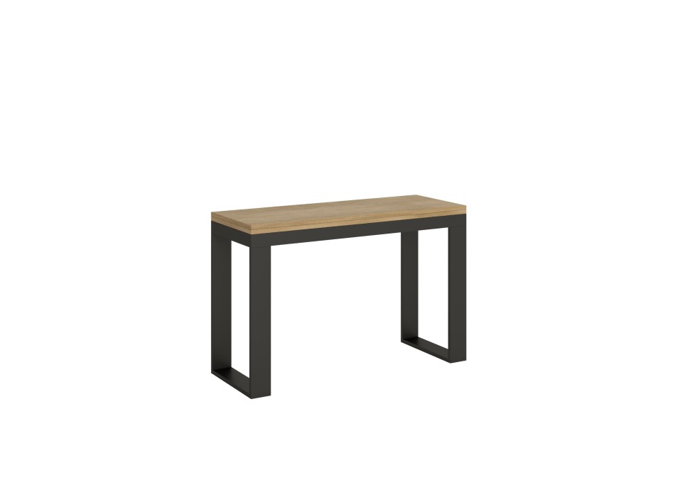 Tecno Double Table - Opening table 120/200x45/90 cm Tecno Double Oak Nature Anthracite frame