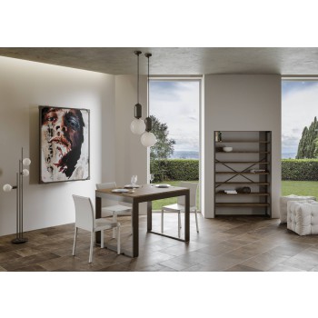 Tecno Evolution table - Extendable table 90x120/224 cm Tecno Evolution White Ash Anthracite frame