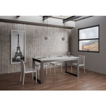 Tecno Evolution table - Extendable table 90x120/224 cm Tecno Evolution White Ash Anthracite frame