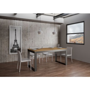 Tecno Evolution table - Extendable table 90x120/224 cm Tecno Evolution White Ash Anthracite frame