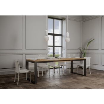 Tecno Evolution table - Extendable table 90x120/224 cm Tecno Evolution White Ash Anthracite frame