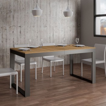 Tecno Evolution table - Extendable table 90x120/224 cm Tecno Evolution White Ash Anthracite frame