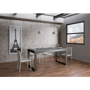 Tecno Evolution table - Extendable table 90x120/224 cm Tecno Evolution White Ash Anthracite frame