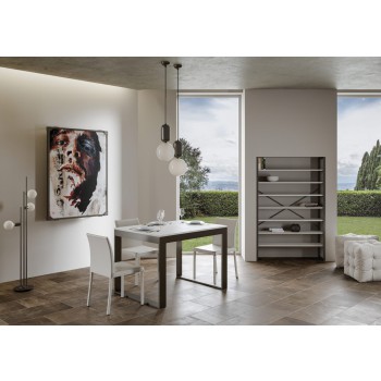 Tecno Evolution table - Extendable table 90x120/380 cm Tecno Evolution White Ash Anthracite frame