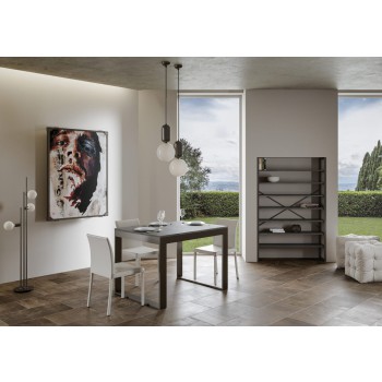 Tecno Evolution table - Extendable table 90x120/380 cm Tecno Evolution White Ash Anthracite frame