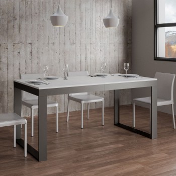 Tecno Evolution table - Extendable table 90x160/264 cm Tecno Evolution White Ash Anthracite frame