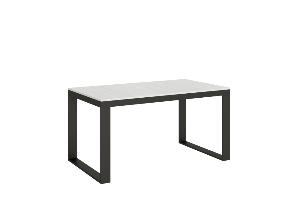 Tecno Evolution table - Extendable table 90x160/264 cm Tecno Evolution White Ash Anthracite frame