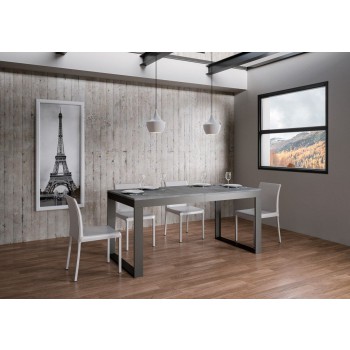 Tecno Evolution table - Extendable table 90x160/420 cm Tecno Evolution White Ash Anthracite frame