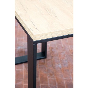 Tecno Libra table - Opening table 90x90/180 cm Tecno Libra Oak Nature Anthracite frame