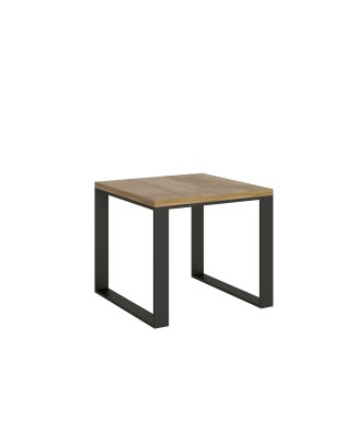 Tecno Libra table - Opening table 90x90/180 cm Tecno Libra Oak Nature Anthracite frame