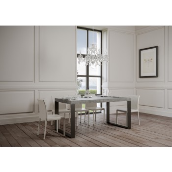 Tecno Premium Table - Extendable table 90x130/390 cm Tecno Premium White Ash Anthracite frame