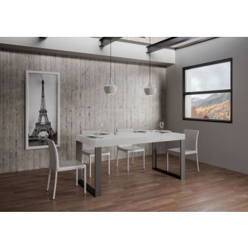 Tecno Premium Table - Extendable table 90x130/390 cm Tecno Premium White Ash Anthracite frame