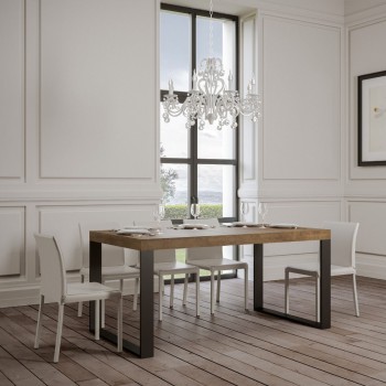 Tecno Premium Table - Extendable table 90x160/420 cm Tecno Premium White Ash Anthracite frame