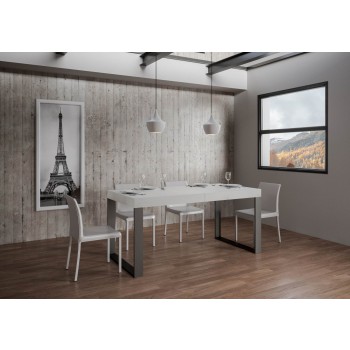 Tecno Premium Table - Extendable table 90x180/284 cm Tecno Premium White Ash Anthracite frame