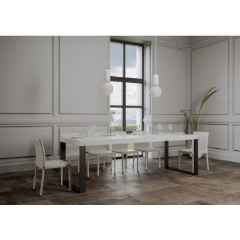 Tecno Premium Table - Extendable table 90x180/284 cm Tecno Premium White Ash Anthracite frame