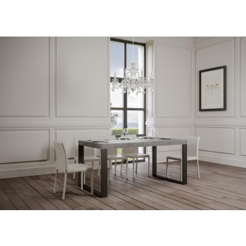 Tecno Premium Table - Extendable table 90x180/284 cm Tecno Premium White Ash Anthracite frame