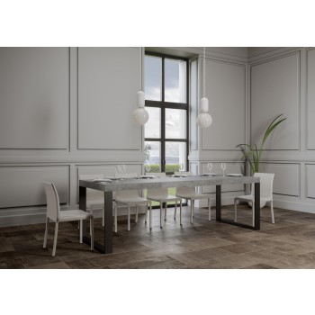 Tecno Premium Table - Extendable table 90x180/284 cm Tecno Premium White Ash Anthracite frame