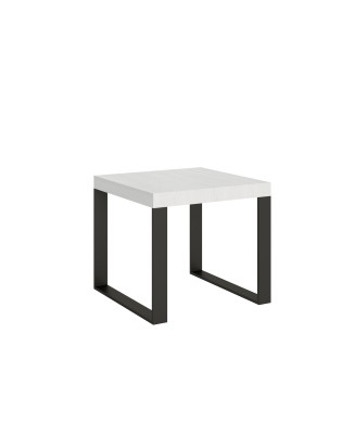 Tecno table - Extendable table 90x90/246 cm Tecno White Ash Anthracite frame