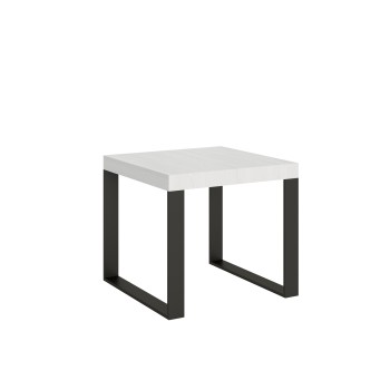 Tecno table - Extendable table 90x90/246 cm Tecno White Ash Anthracite frame