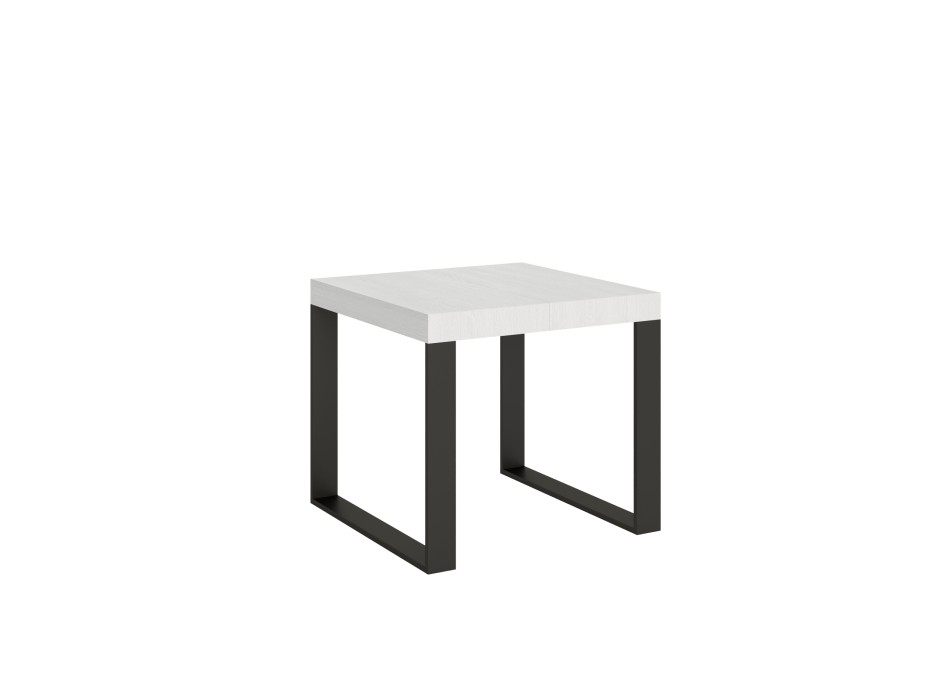 Tecno table - Extendable table 90x90/246 cm Tecno White Ash Anthracite frame