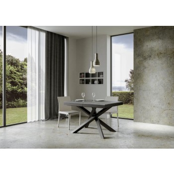 Volantis Evolution table Anthracite frame - Extendable table 90x120/224 cm Volantis Evolution White Ash Anthracite frame