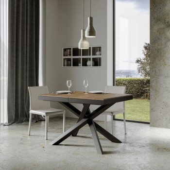 Volantis Evolution table Anthracite frame - Extendable table 90x120/224 cm Volantis Evolution White Ash Anthracite frame