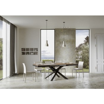 Volantis Evolution table Anthracite frame - Extendable table 90x120/224 cm Volantis Evolution White Ash Anthracite frame