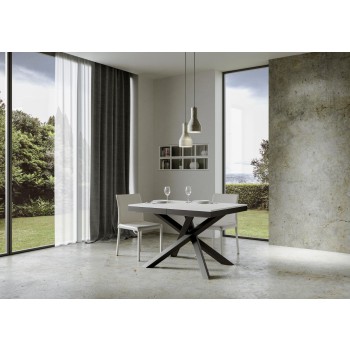 Volantis Evolution table Anthracite frame - Extendable table 90x120/224 cm Volantis Evolution White Ash Anthracite frame