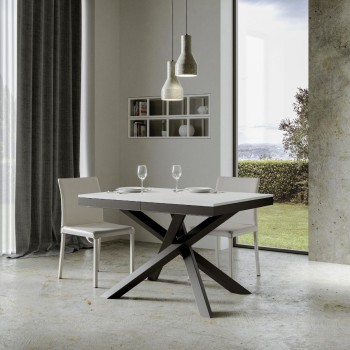 Volantis Evolution table Anthracite frame - Extendable table 90x120/224 cm Volantis Evolution White Ash Anthracite frame