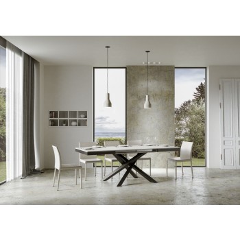 Volantis Evolution table Anthracite frame - Extendable table 90x120/224 cm Volantis Evolution White Ash Anthracite frame