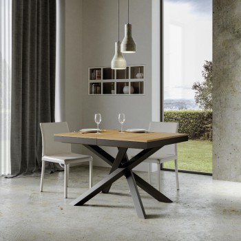 Volantis Evolution table Anthracite frame - Extendable table 90x120/224 cm Volantis Evolution White Ash Anthracite frame