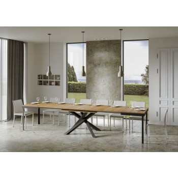 Volantis Evolution table Anthracite frame - Extendable table 90x120/380 cm Volantis Evolution White Ash Anthracite frame