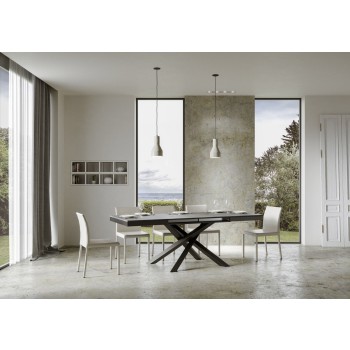 Volantis Evolution table Anthracite frame - Extendable table 90x120/380 cm Volantis Evolution White Ash Anthracite frame