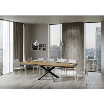 Volantis Evolution table Anthracite frame - Extendable table 90x160/264 cm Volantis Evolution White Ash Anthracite frame