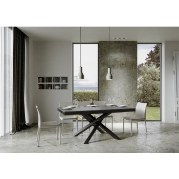 Volantis Evolution table Anthracite frame - Extendable table 90x160/264 cm Volantis Evolution White Ash Anthracite frame