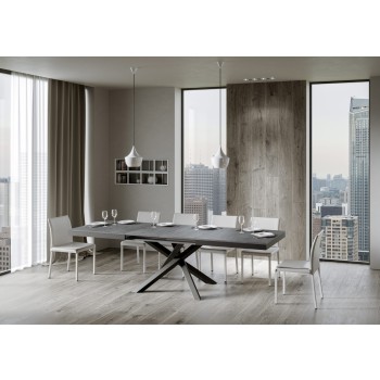 Volantis Evolution table Anthracite frame - Extendable table 90x160/264 cm Volantis Evolution White Ash Anthracite frame