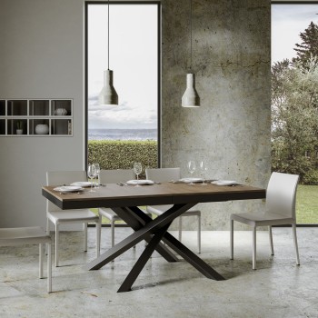 Volantis Evolution table Anthracite frame - Extendable table 90x160/264 cm Volantis Evolution White Ash Anthracite frame