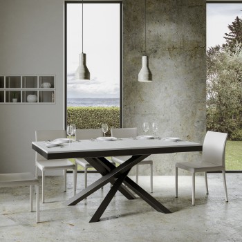 Volantis Evolution table Anthracite frame - Extendable table 90x160/264 cm Volantis Evolution White Ash Anthracite frame